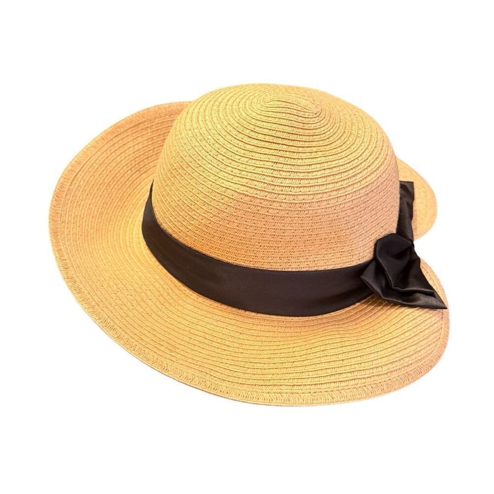 LC Lauren Conrad Straw Split Back Cloche Hat